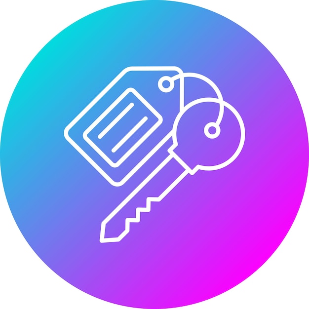 El icono del vector clave de la habitación se puede utilizar para el conjunto de iconos de gestión del hotel