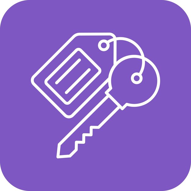 El icono del vector clave de la habitación se puede utilizar para el conjunto de iconos de gestión del hotel