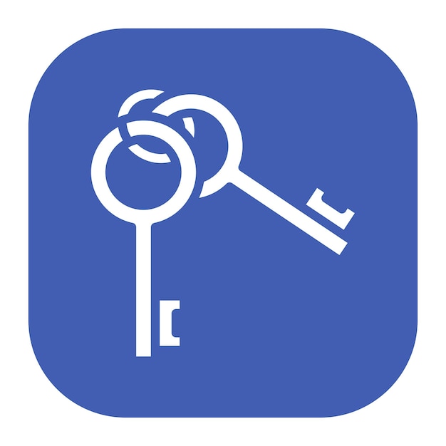 El icono del vector clave se puede usar para el conjunto de iconos de prisión