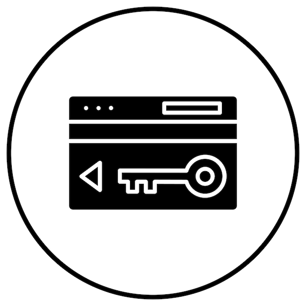 El icono del vector clave de la tarjeta se puede utilizar para el conjunto de iconos de protección y seguridad