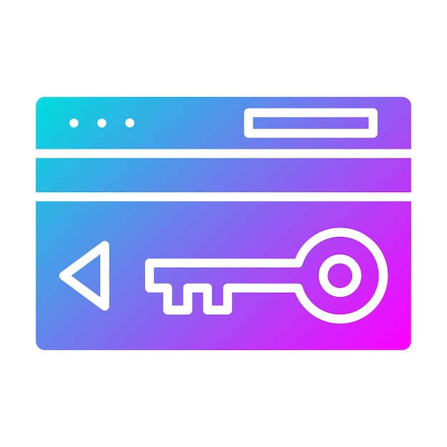 El icono del vector clave de la tarjeta se puede utilizar para el conjunto de iconos de protección y seguridad