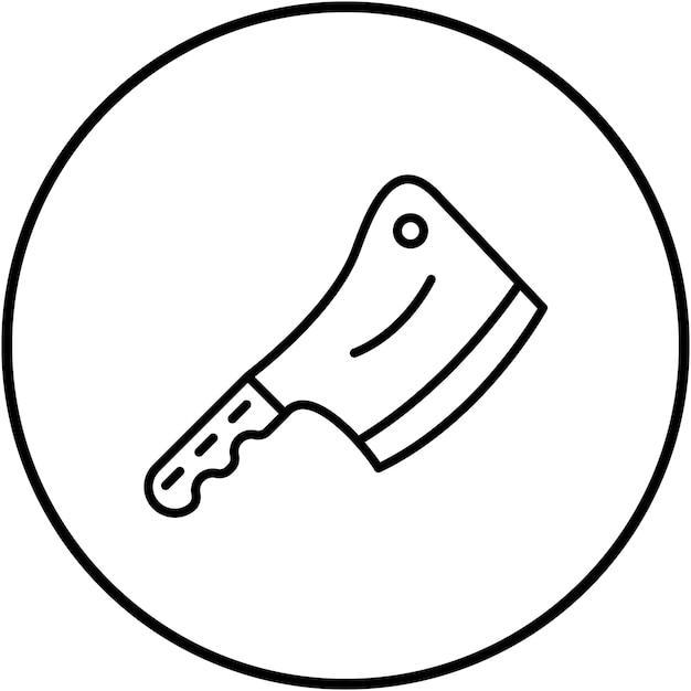 El icono del vector Cleaver se puede usar para el conjunto de iconos del restaurante