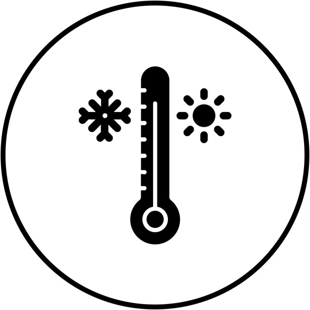 El icono del vector de climatización se puede utilizar para el conjunto de iconos de Smart City