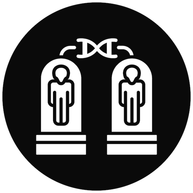 El icono del vector clonado se puede usar para el conjunto de iconos de ciencia ficción