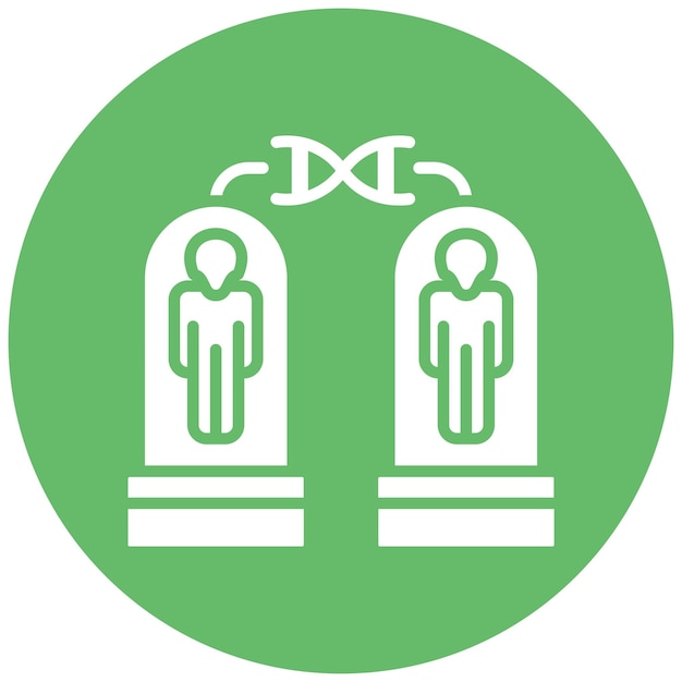 El icono del vector clonado se puede usar para el conjunto de iconos de ciencia ficción