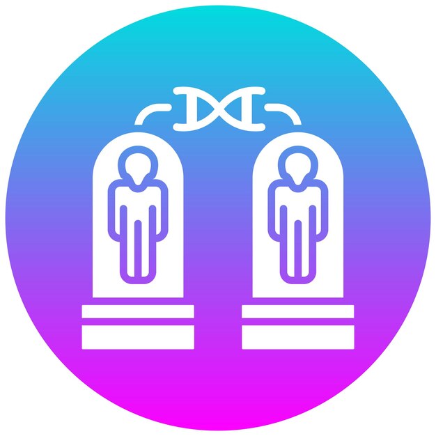El icono del vector clonado se puede usar para el conjunto de iconos de ciencia ficción