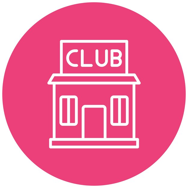 El icono del vector del club se puede utilizar para el conjunto de iconos del instrumento