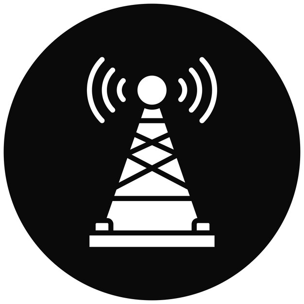 El icono del vector de cobertura de red se puede utilizar para el conjunto de iconos de red
