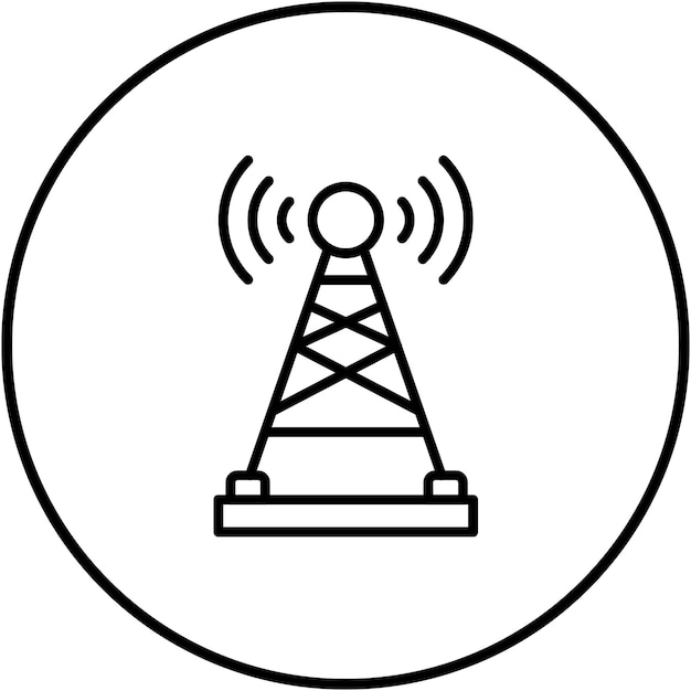 El icono del vector de cobertura de red se puede utilizar para el conjunto de iconos de red