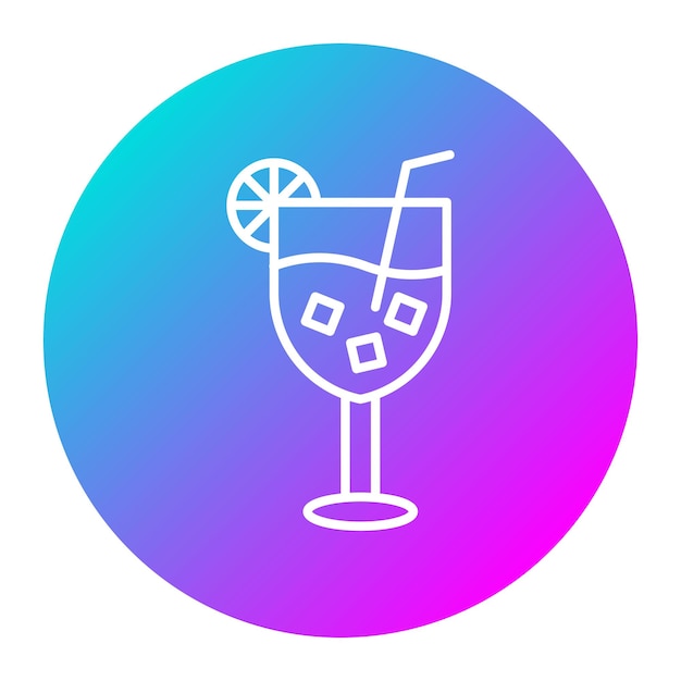 El icono del vector de cóctel se puede usar para el conjunto de iconos de comodidad