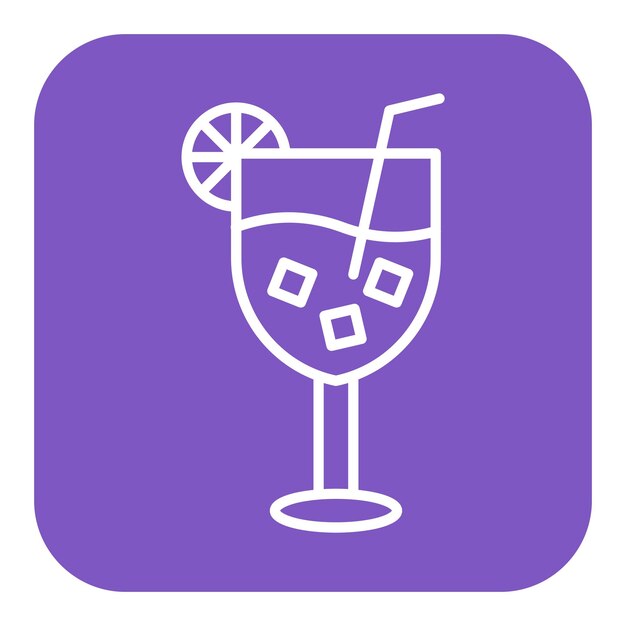 El icono del vector de cóctel se puede usar para el conjunto de iconos de comodidad