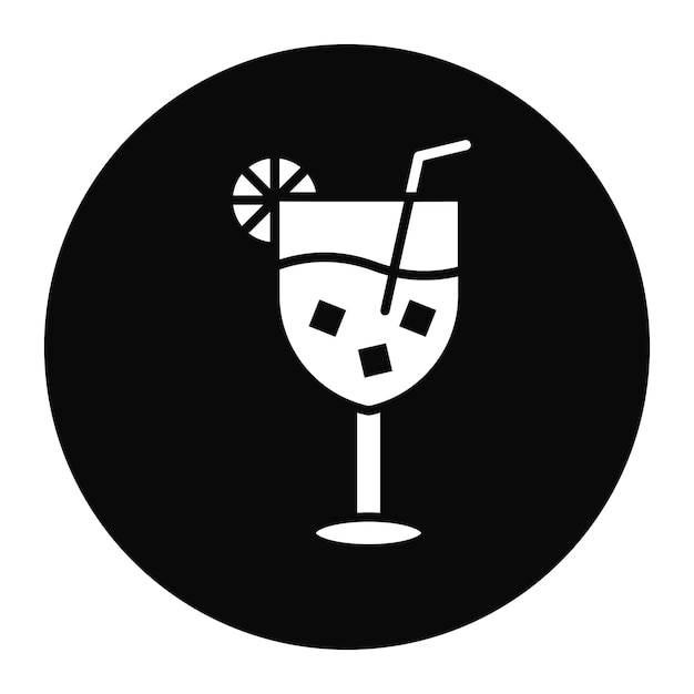 El icono del vector de cóctel se puede usar para el conjunto de iconos de comodidad