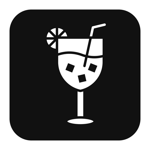 El icono del vector de cóctel se puede usar para el conjunto de iconos de comodidad