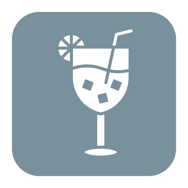 El icono del vector de cóctel se puede usar para el conjunto de iconos de comodidad