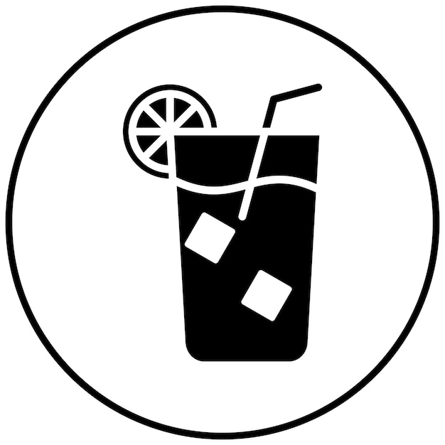 El icono del vector de cócteles se puede usar para el conjunto de iconos de bebidas