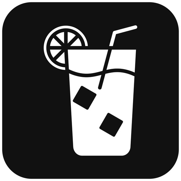 El icono del vector de cócteles se puede usar para el conjunto de iconos de bebidas