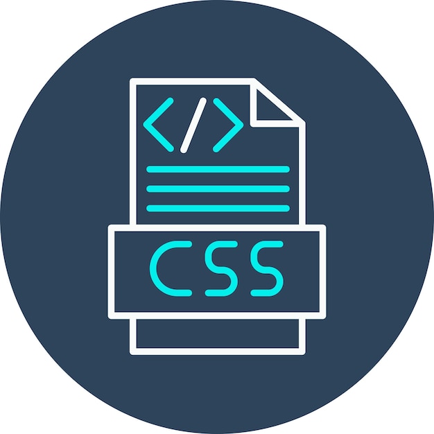 El icono del vector de código CSS se puede utilizar para el conjunto de iconos de codificación y desarrollo