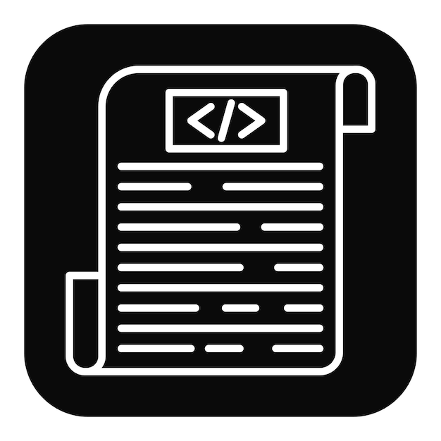 El icono del vector de código fuente se puede usar para el conjunto de iconos sin código