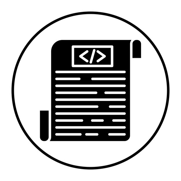 El icono del vector de código fuente se puede usar para el conjunto de iconos sin código