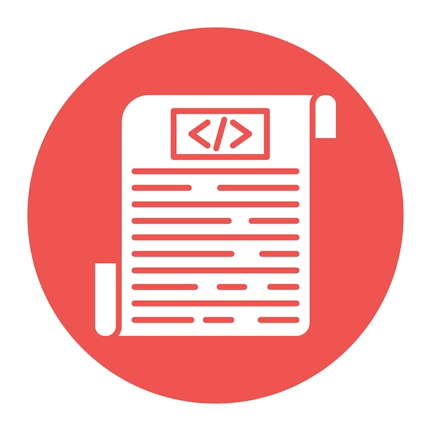 El icono del vector de código fuente se puede usar para el conjunto de iconos sin código