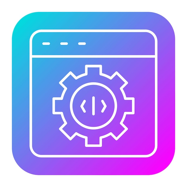 El icono del vector de código de ingeniería se puede utilizar para el conjunto de iconos de análisis de datos