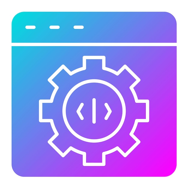 El icono del vector de código de ingeniería se puede utilizar para el conjunto de iconos de análisis de datos