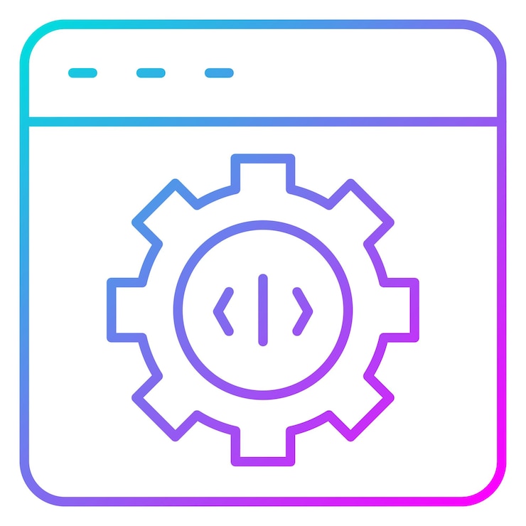 Vector el icono del vector de código de ingeniería se puede utilizar para el conjunto de iconos de análisis de datos