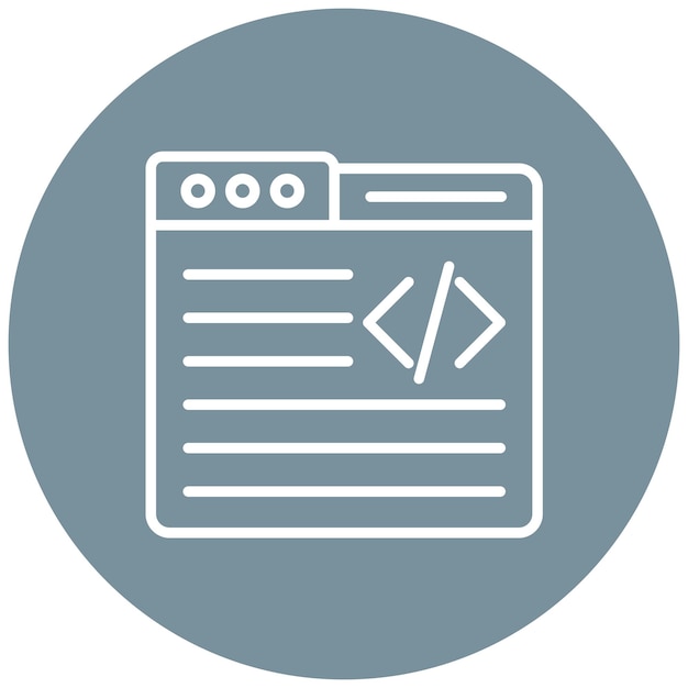 El icono del vector de código del sitio web se puede utilizar para el conjunto de iconos de negocios y recursos humanos