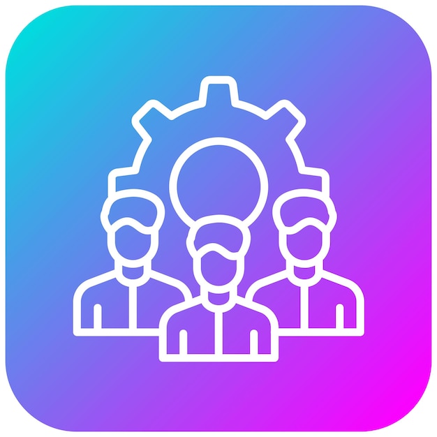 El icono del vector de colaboración del equipo se puede utilizar para el conjunto de iconos de rendimiento empresarial