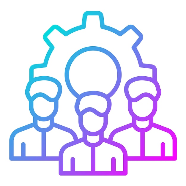El icono del vector de colaboración del equipo se puede utilizar para el conjunto de iconos de rendimiento empresarial
