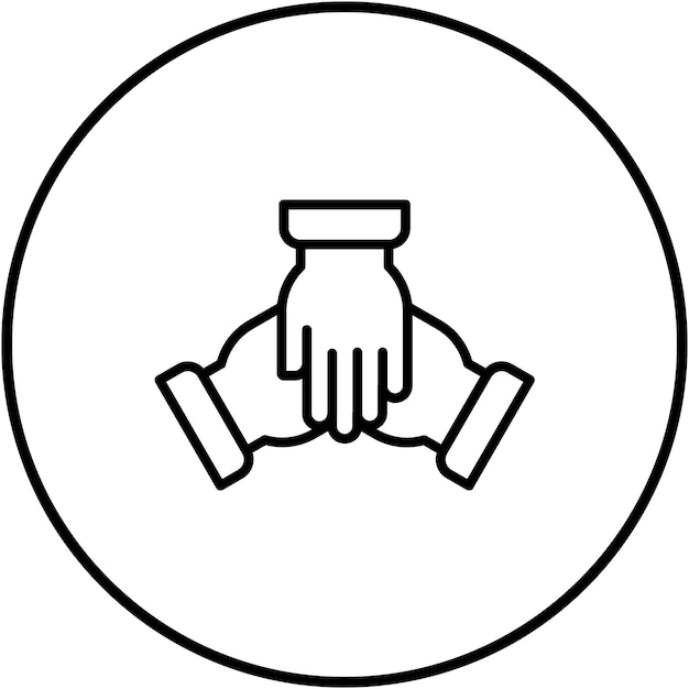 El icono del vector de colaboración se puede utilizar para el conjunto de iconos de liderazgo