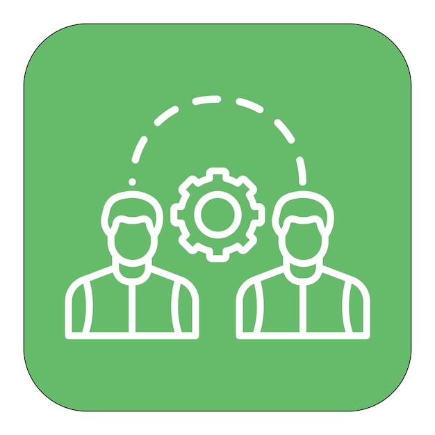 El icono del vector de colaboración se puede utilizar para el conjunto de iconos de negocios basados en el hogar