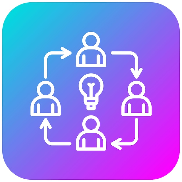El icono del vector de colaboración se puede utilizar para el conjunto de iconos de rasgos de personalidad