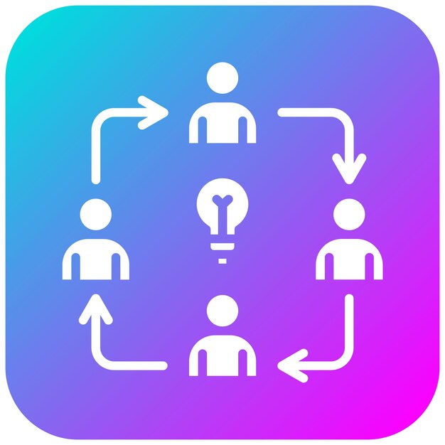El icono del vector de colaboración se puede utilizar para el conjunto de iconos de rasgos de personalidad