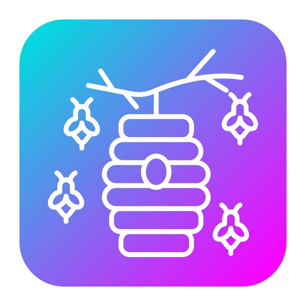 El icono del vector de la colmena se puede utilizar para el conjunto de iconos de Agricultura