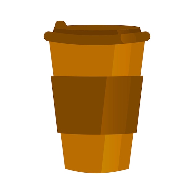 Icono de vector colorido de estilo plano de taza de café para infografía