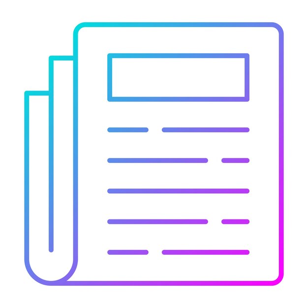 El icono del vector de la columna de noticias se puede usar para el conjunto de iconos de noticias y medios