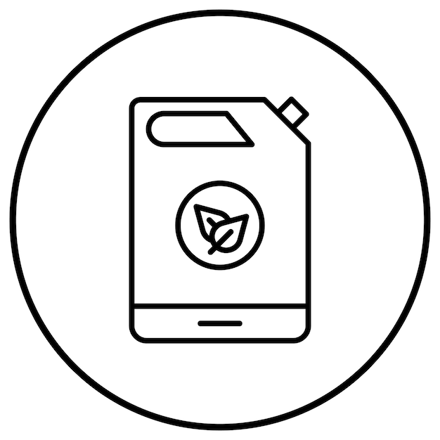El icono del vector de combustible ecológico se puede utilizar para el conjunto de iconos de energía renovable