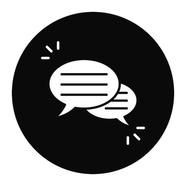 El icono del vector de comentarios se puede utilizar para el conjunto de iconos de formación empresarial