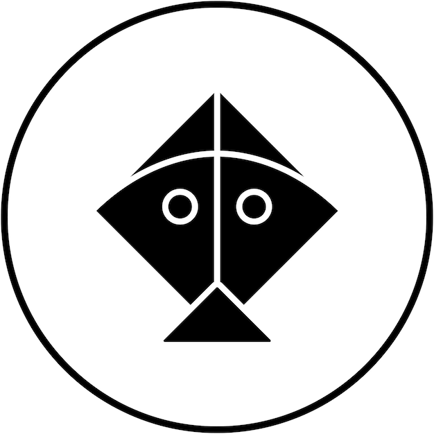 El icono del vector de cometas se puede usar para el conjunto de iconos de otoño