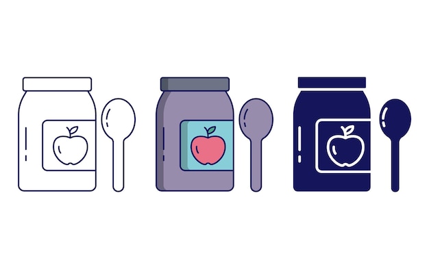Icono de vector de comida de bebé