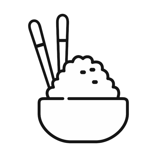 Icono de vector de comida japonesa