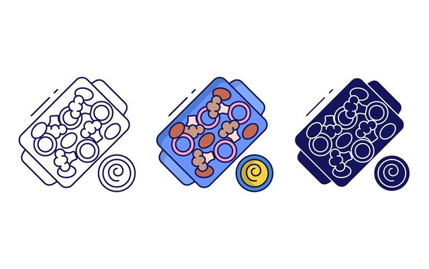 icono de vector de comida de proteína