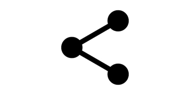 Icono de vector de compartir negro. Icono con recurso compartido negro para diseño web. Vector de icono de información.