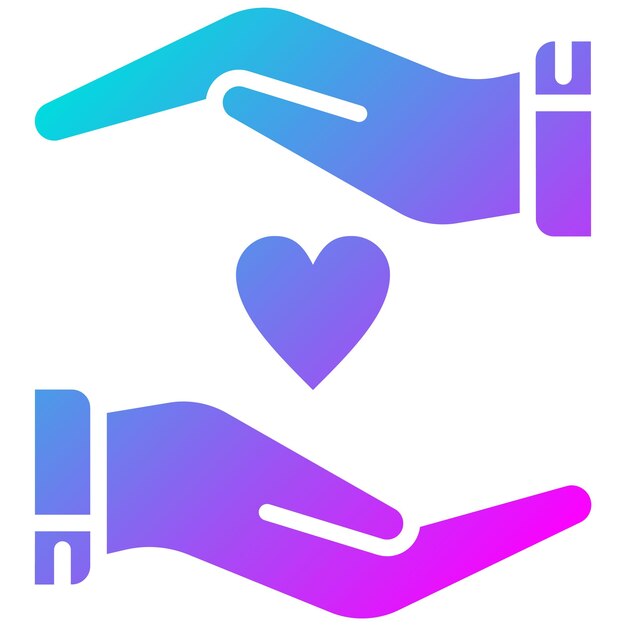 El icono del vector de compasión se puede usar para el conjunto de iconos de rasgos de personalidad