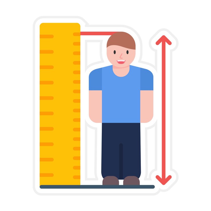 Vector el icono del vector de comprobación de altura se puede utilizar para el conjunto de iconos de control de salud