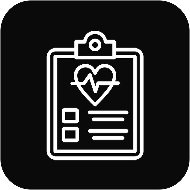 El icono del vector de comprobación de salud se puede utilizar para el conjunto de iconos de nutrición