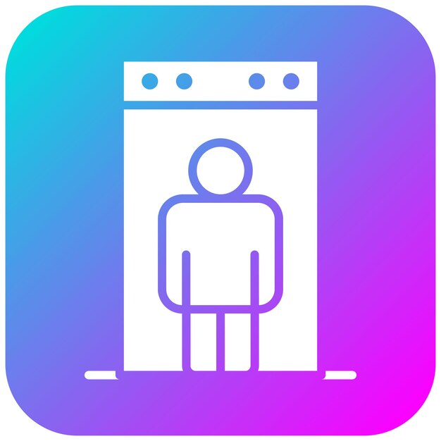 El icono del vector de comprobación de seguridad se puede utilizar para el conjunto de iconos de la peregrinación de Hajj