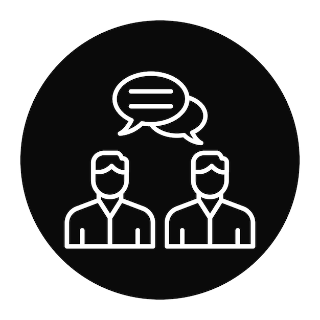 El icono del vector de comunicación se puede utilizar para el conjunto de iconos de gestión de crisis