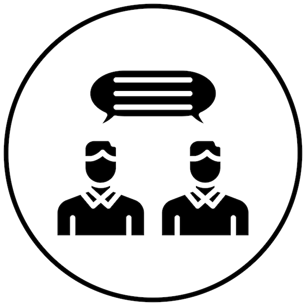 El icono del vector de comunicación se puede utilizar para el conjunto de iconos de liderazgo